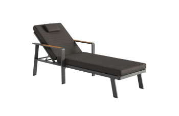 Chaise lounge (with cushions) HIGOLD NOFI 680151 / BLACK