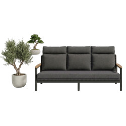 3-Seater Sofa (with cushions) SUNART REYNE SUN 71G / ANTHRACITE