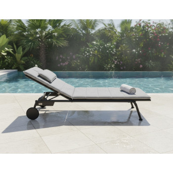 Sunlounger (with cushion) LAGOM SUNSET Lm 07G / ANTHRACITE