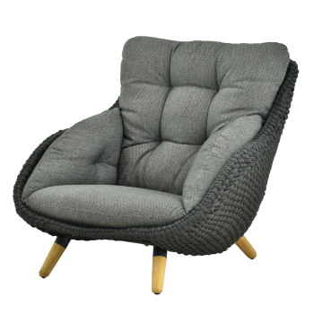 Lounge armchair (with cushions) ALLEGRA KING AL 07G / ANTHRACITE