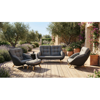 Ottoman (with cushion) ALLEGRA KING AL 08G / ANTHRACITE