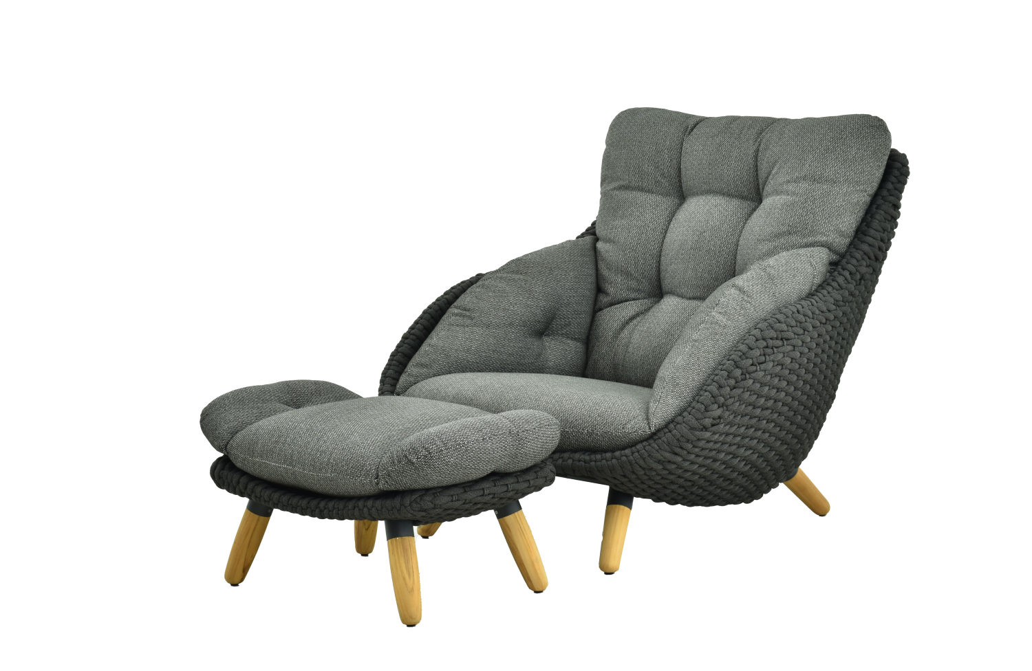 Ottoman (with cushion) ALLEGRA KING AL 08G / ANTHRACITE