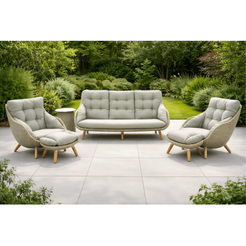 Lounge armchair (with cushions) ALLEGRA KING AL 07T / TAUPE