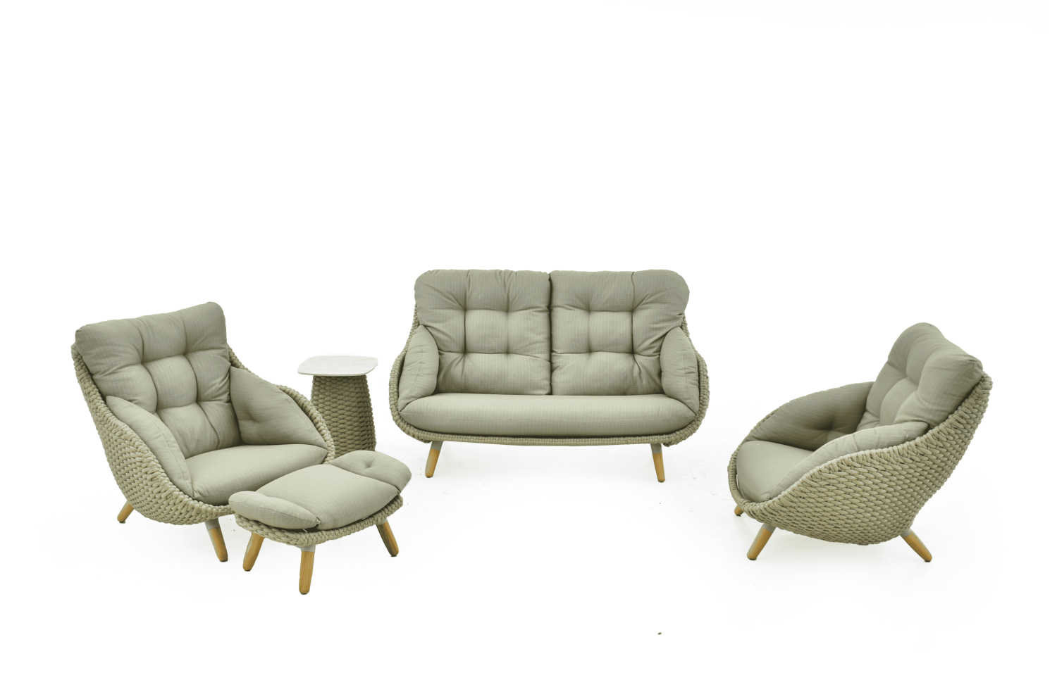 Ottoman (with cushion) ALLEGRA KING AL 08T / TAUPE