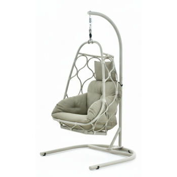 Hanging chair (with cushions) ALLEGRA AL 12T / TAUPE