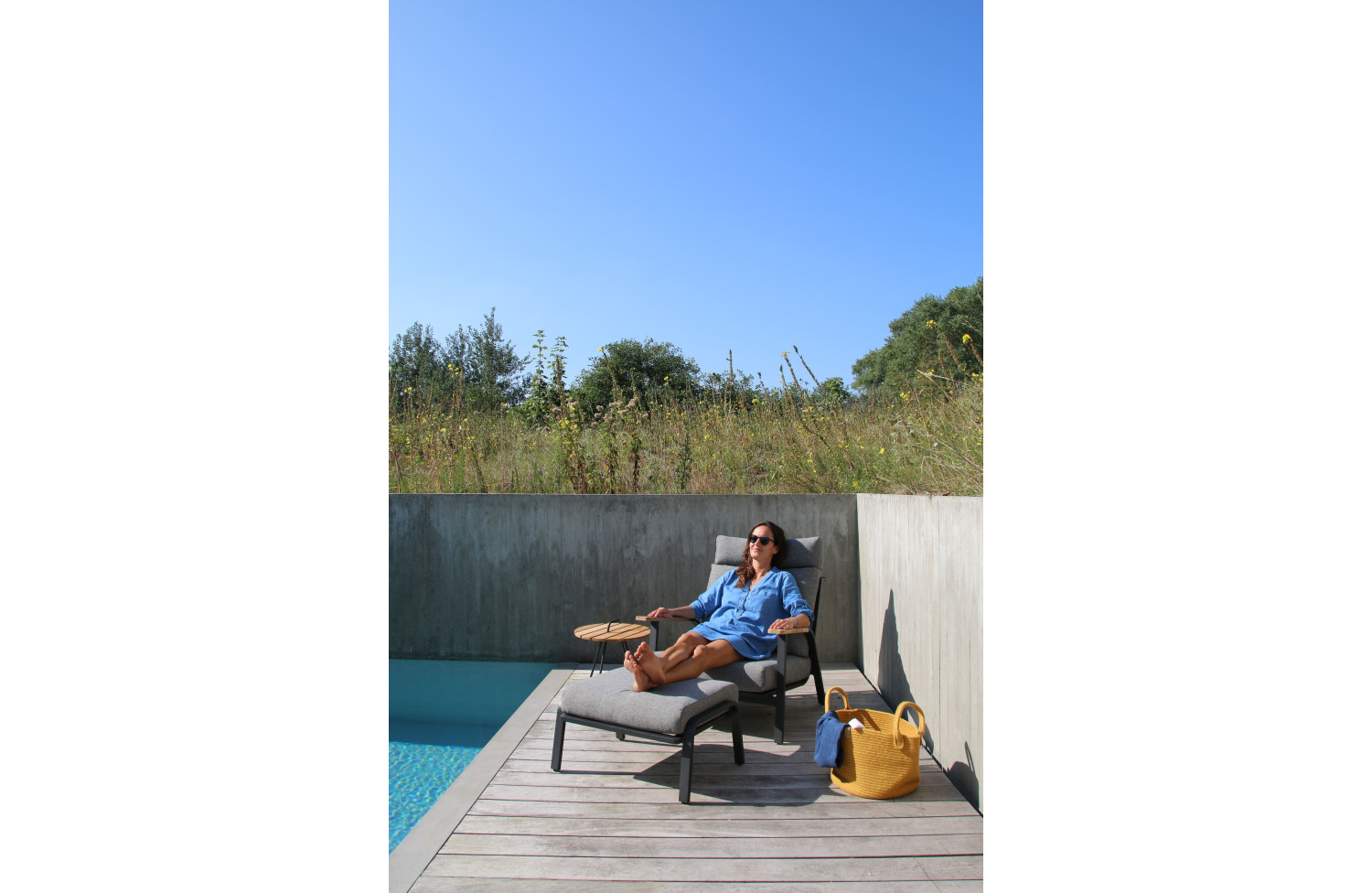 Footrest (with cushion) LAGOM DANDY Lm 13G / ANTHRACITE