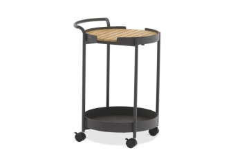 Serving table with wheels LAGOM BLOOM Lm 16G / ANTHRACITE