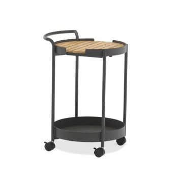 Serving table with wheels LAGOM BLOOM Lm 16G / ANTHRACITE