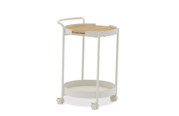 Serving table with wheels LAGOM BLOOM Lm 16T / TAUPE