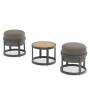 2-footrest set (with cushions) + table LAGOM TOTEM-3 Lm 14G / ANTHRACITE