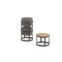 2-footrest set (with cushions) + table LAGOM TOTEM-3 Lm 14B / DARK TAUPE
