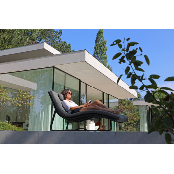 Sunlounger (with cushion) LAGOM FLOW Lm 22G / ANTHRACITE