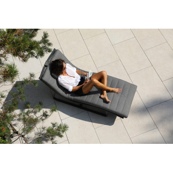 Sunlounger (with cushion) LAGOM FLOW Lm 22B / DARK TAUPE