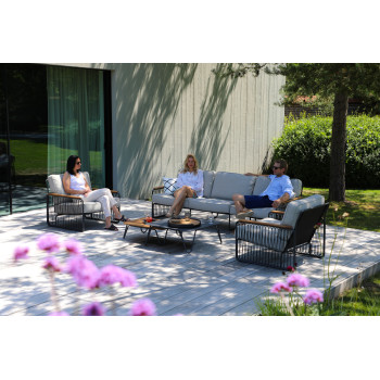 3-seater sofa (with cushions) LAGOM RIVA Lm 48G / ANTHRACITE