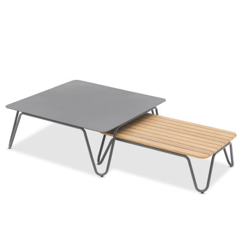 Coffee table 76*50 (teak) LAGOM RIVA Lm 38G / ANTHRACITE