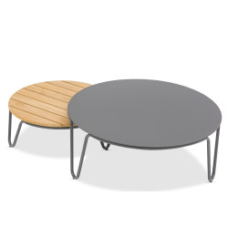 Coffee table / ROUND / d.80 (alu) LAGOM RIVA Lm 39G / ANTHRACITE