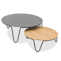 Coffee table / ROUND / d.60 (teak) LAGOM RIVA Lm 40G / ANTHRACITE