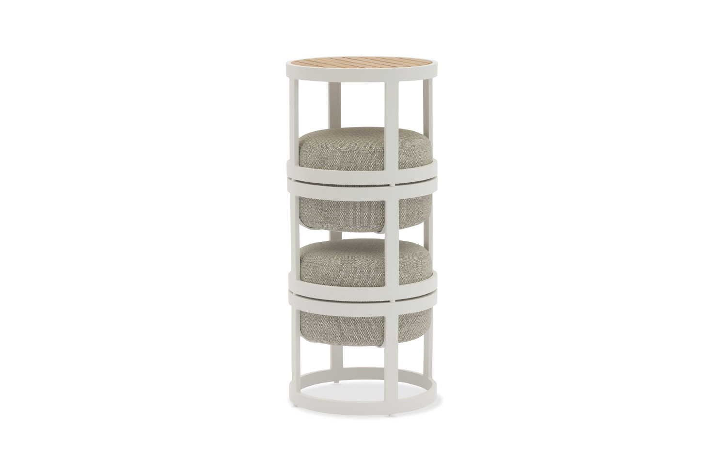 2-footrest set (with cushions) + table LAGOM TOTEM-3 Lm 14T / TAUPE