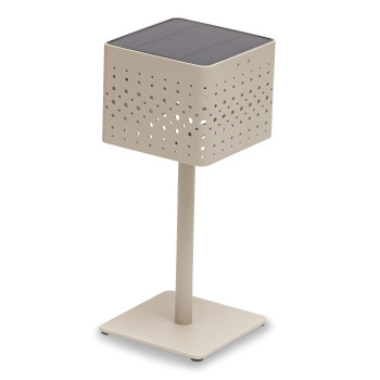 Solar outdoor lamp (charged by solar energy) h.34.6 cm LAGOM BEAM HIGH Lm 63T / TAUPE