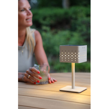 Solar outdoor lamp (charged by solar energy) h.34.6 cm LAGOM BEAM HIGH Lm 63T / TAUPE