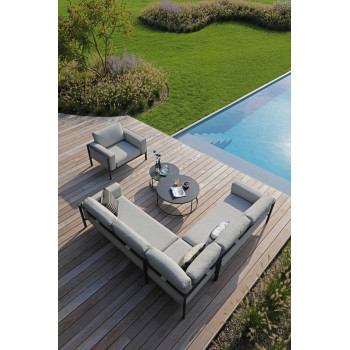 2-seater sofa (with cushions) LAGOM REEF Lm 58G / ANTHRACITE