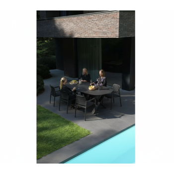 Oval dining table (extendable 250-310 cm) LAGOM ALBATROS Lm 76G / ANTHRACITE