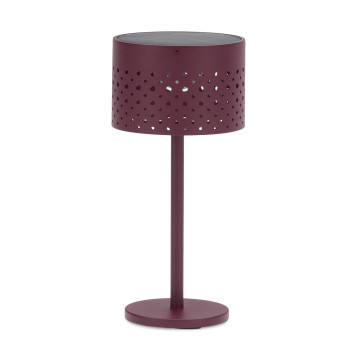 Solar outdoor lamp (charged by solar energy) h.19.5 cm LAGOM BEAM ROUND Lm 78R / BURGUNDY