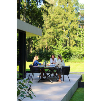 Rectangular dining table (extendable 180-240 cm) LAGOM ALBATROS Lm 87G / ANTHRACITE