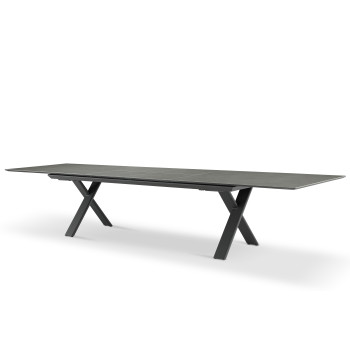 Rectangular dining table (extendable 280-340-400 cm) LAGOM ALBATROS Lm 89G / ANTHRACITE