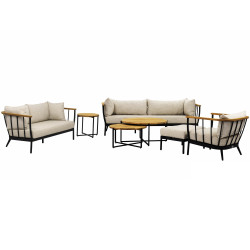 Lounge set (with cushions) APPLE BEE CONDOR 70001274 / 70001273 / 70001272 / 70001295 / 70001296 / 70001297 / 70001275 / BLACK