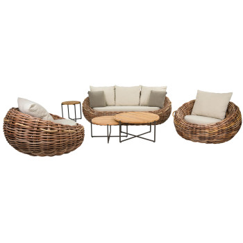 Lounge set (with cushions) APPLE BEE COCOON BOUCLE 72000461 (1 pc) / 72000457 (2 pcs) / 70001295 (1 pc) / 70001296 (1 pc) / 70001297 (1 pc)