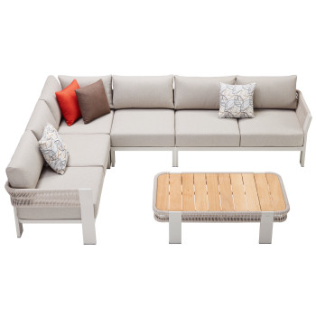 Corner set (with cushions) HIGOLD BORROMEO 205450 / TAUPE