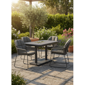 Lounge table with extension 140-180 SKANDI SK 16G / ANTHRACITE