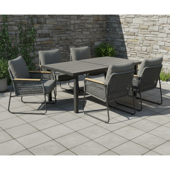 Lounge armchair (with cushions) SKANDI SK 70G / ANTHRACITE