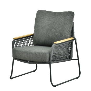 Lounge armchair (with cushions) SKANDI SK 70G / ANTHRACITE