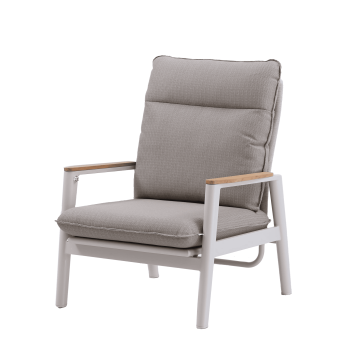 Lounge armchair with folding back (with cushions) SKANDI ROPE SK 03TR / TAUPE + ROPE