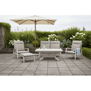 2-seater sofa with folding back (with cushions) SKANDI ROPE SK SK 06TR / TAUPE + ROPE