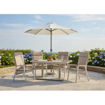 Dining armchair with folding back (with cushions) SKANDI ROPE SK 15TR / TAUPE + ROPE