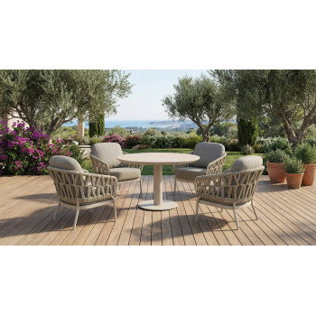 Lounge dining table 120 SKANDI SK 28T-120 / TAUPE