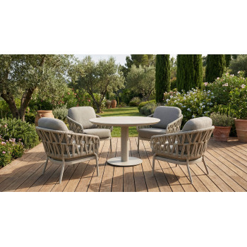 Lounge dining table 90 SKANDI SK 28T-90 / TAUPE