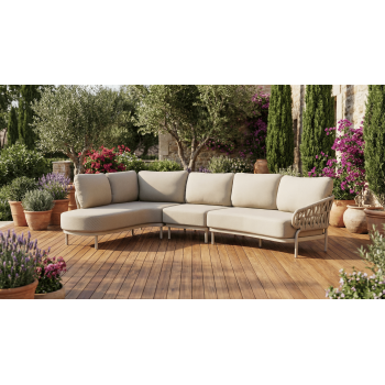Corner set RIGHT (with cushions) SKANDI SK 64T-R / TAUPE