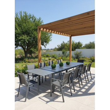 Extension dining table 266-330-395 SKANDI SK 12G / ANTHRACITE