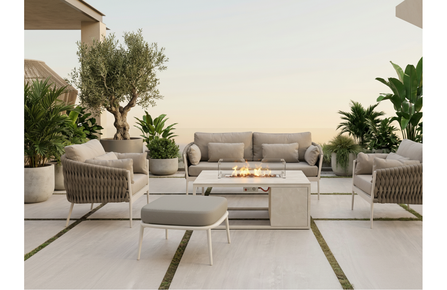 Footrest (with cushions) SUNART SUN 76T / TAUPE