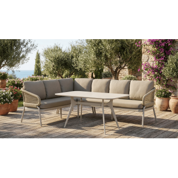 Dining corner set LEFT (with cushions) SKANDI SK 38T (L) / SK 40T / TAUPE