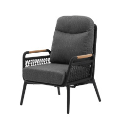 Lounge armchair with folding back (with cushions) SKANDI ROSE SK 50G / ANTHRACITE