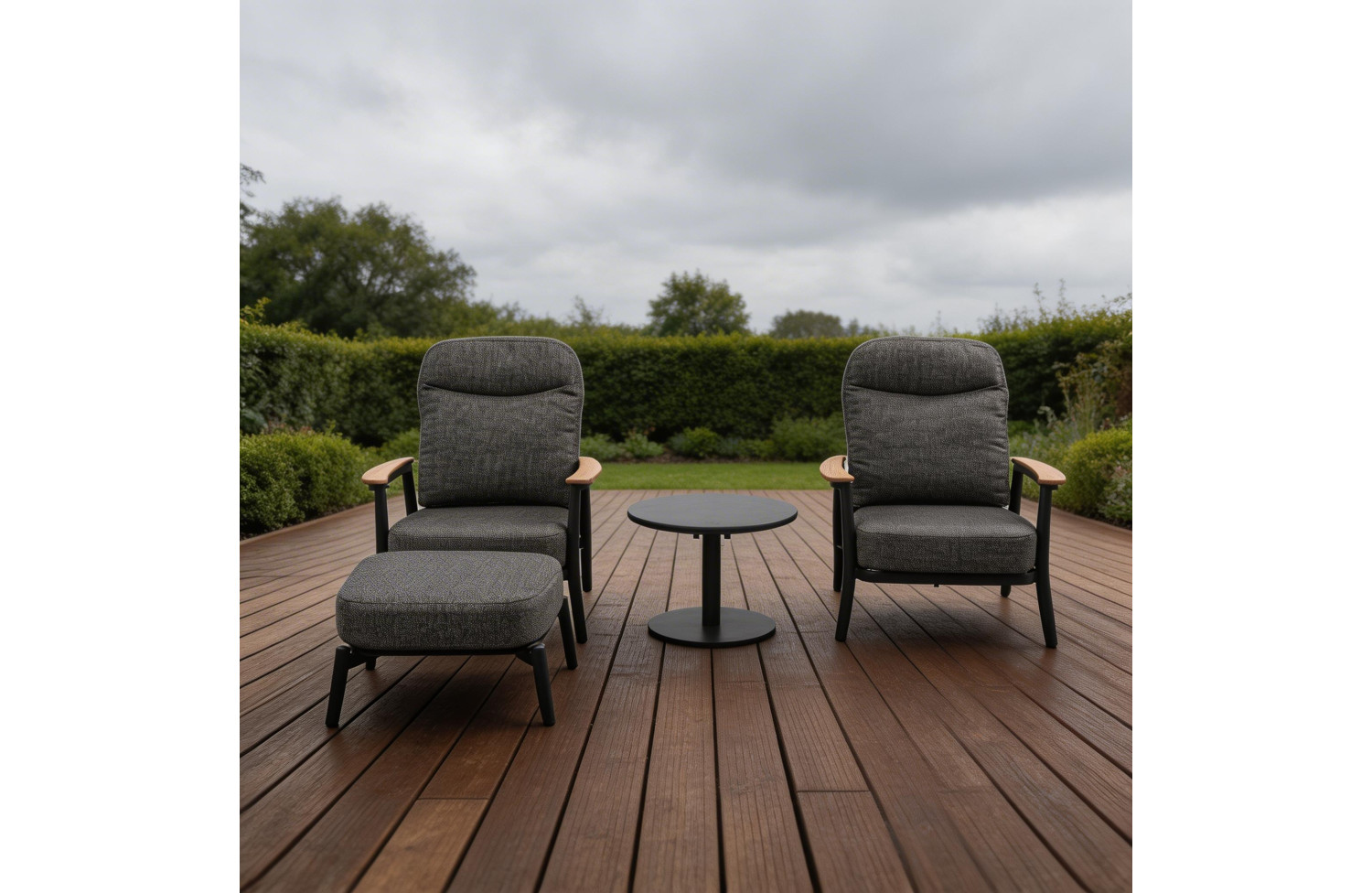 Footrest (with cushion) SKANDI ROSE SK 53G / ANTHRACITE