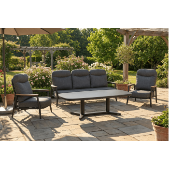 Adjustable dining table 180 53-74.5 cm SKANDI SK 55G / ANTHRACITE