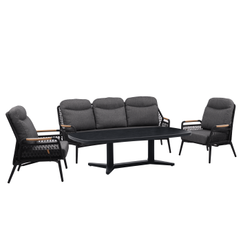 Lounge set (with cushions) SKANDI ROSE SK 52G (1 pc) SK 50G (2 pcs) SK 55G (1 pc) / ANTHRACITE Lounge set (with cushions) SKANDI ROSE SK 52G (1 pc) SK 50G (2 pcs) SK 55G (1 pc) / ANTHRACITE