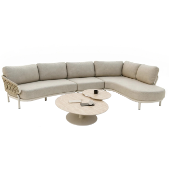 Large corner set LEFT (with cushions) with 2 coffee tables SKANDI SK 63T-L / SK 67T / SK 68T / SK 69T / TAUPE